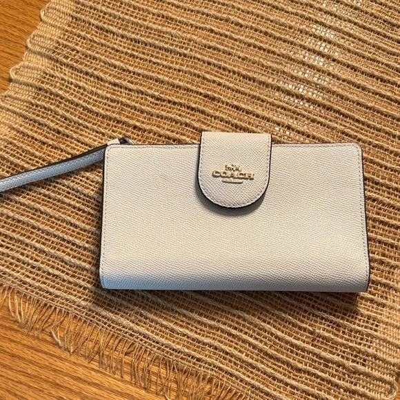 Coach Gray Wristlet Wallet - Picture 1 of 6